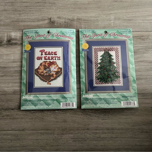 NWT Set of 2 Janlynn “The Spirit of Christmas” Counted Cross Stitch Kits - Picture 2 of 16